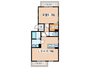 コンフィデンテⅠの物件間取画像